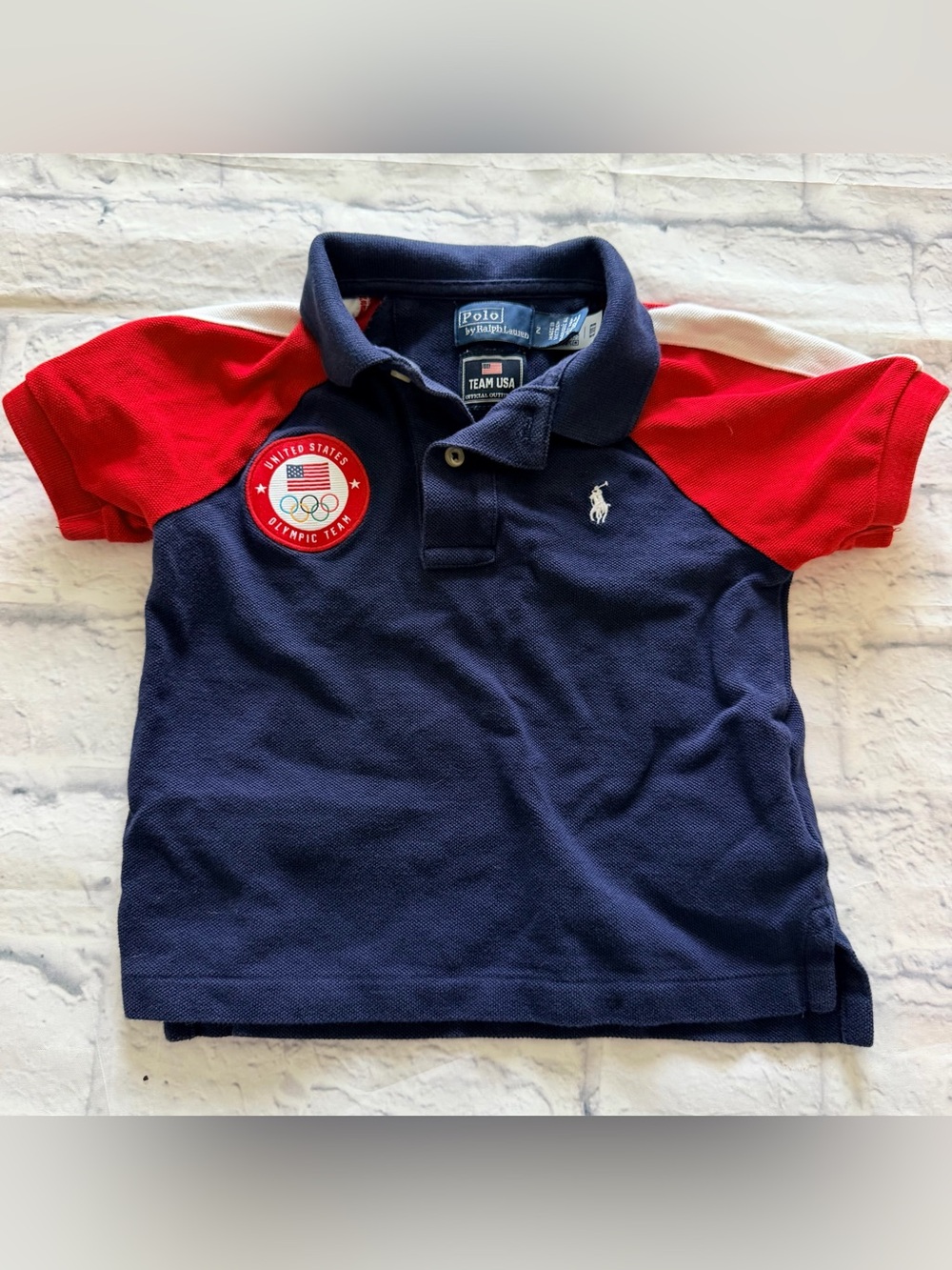 Polo Ralph Lauren USA Cotton Polo Shirt 2 | Navy Red